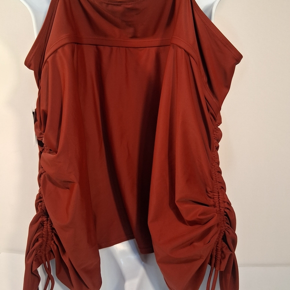 Torrid Rust Halter One Piece Swimsuit - Picture 2 of 9